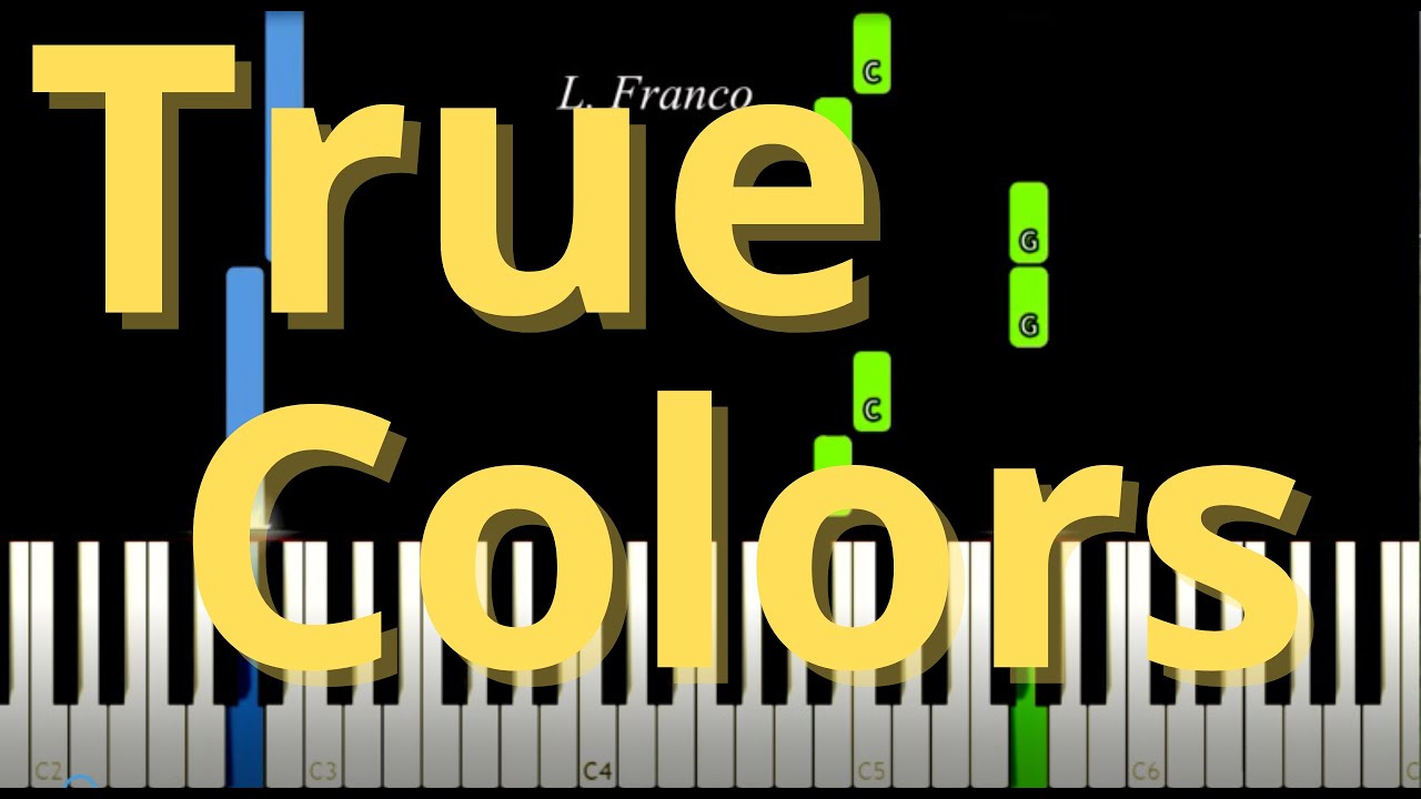 True Colors Easy Piano Tutorial