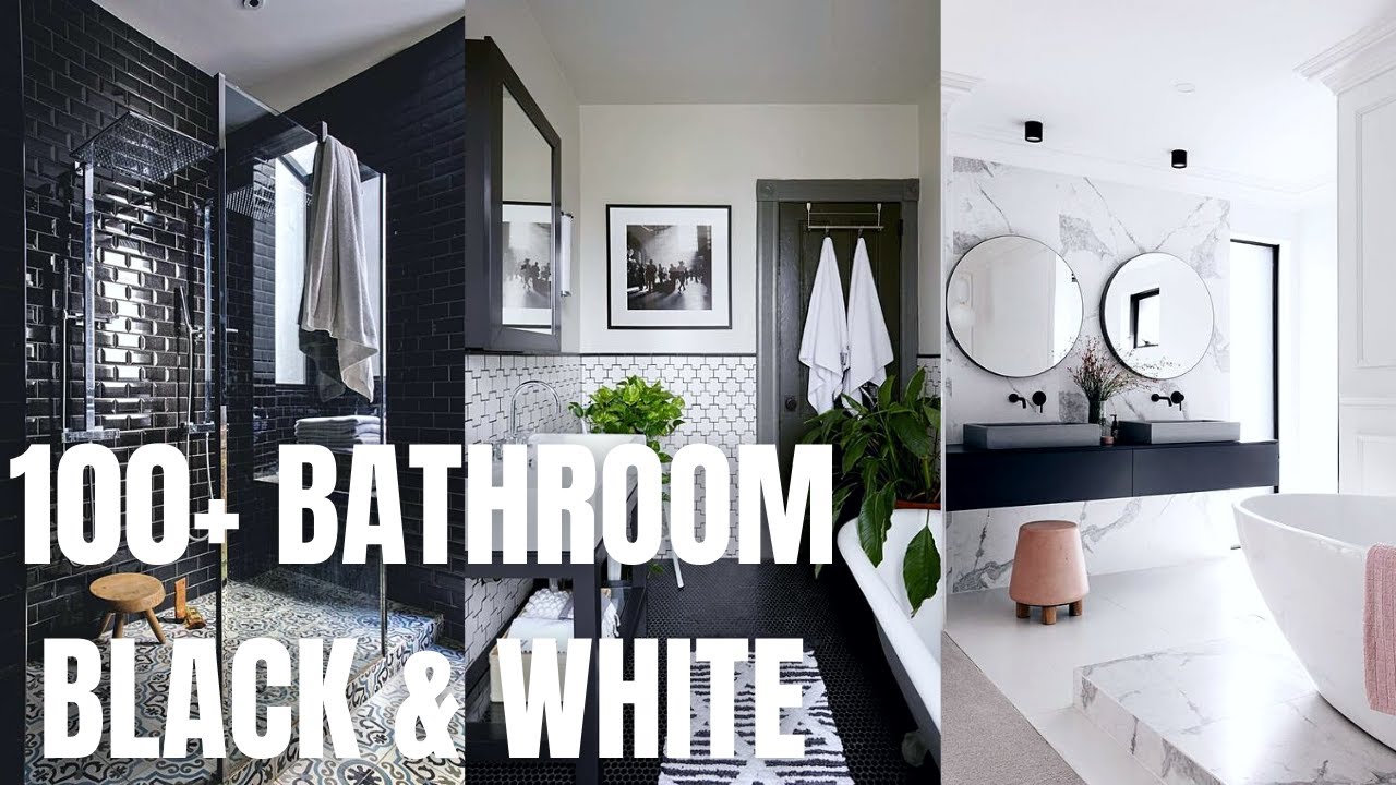 100+ Black and White Bathroom Design. Black&White Bathroom Decor Ideas.