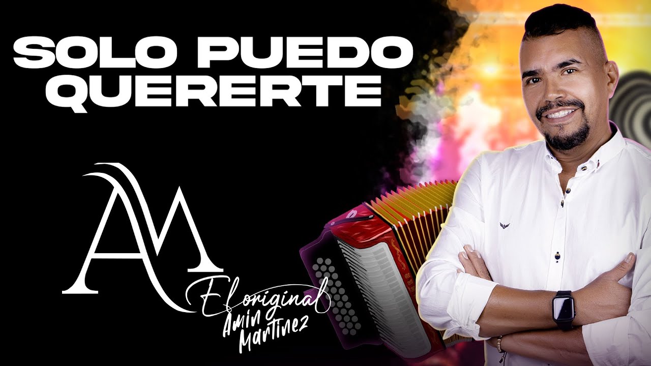 Amin Martínez - Solo Puedo Quererte (Video Lyrics - Karaoke)