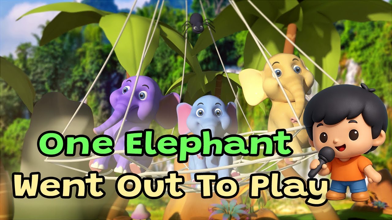One Elephant Went Out to Play | Nursery Rhyme 👀 With Subtitles