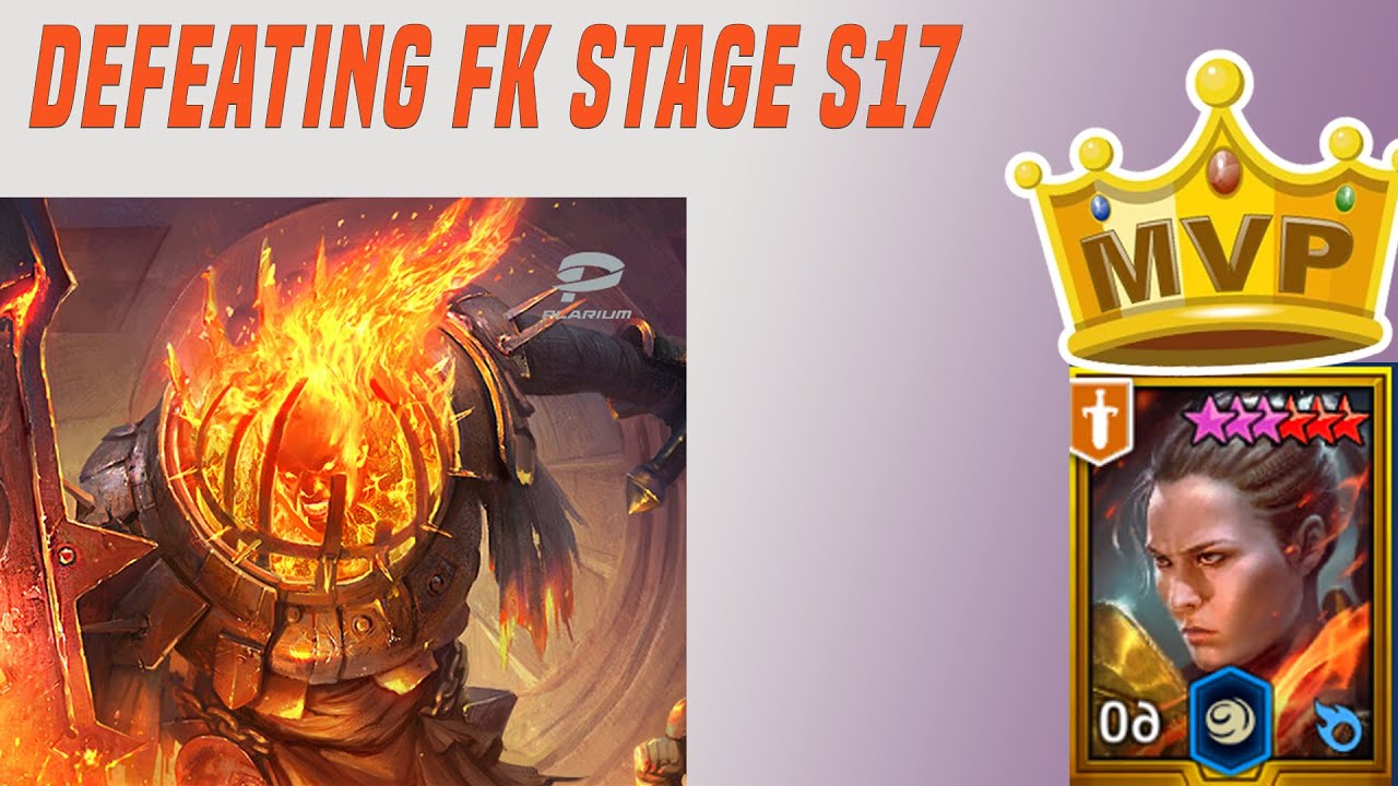 Defeating Fire Knight stage S17 HARD without Ally attack!! Sintranos Hard Mode! Raid Shadow Legend