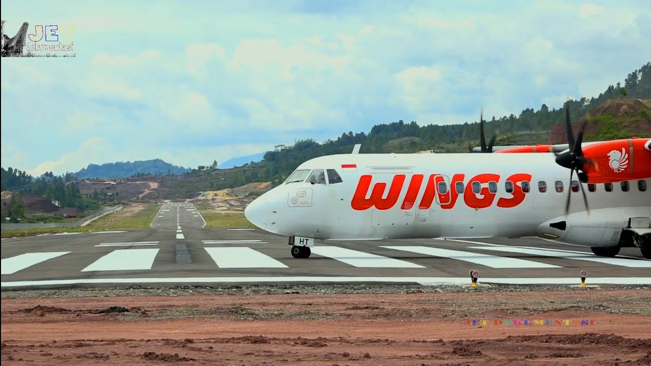 Intip landing and Take Off WINGS AIR ATR 72-600 di Bandara Toraja