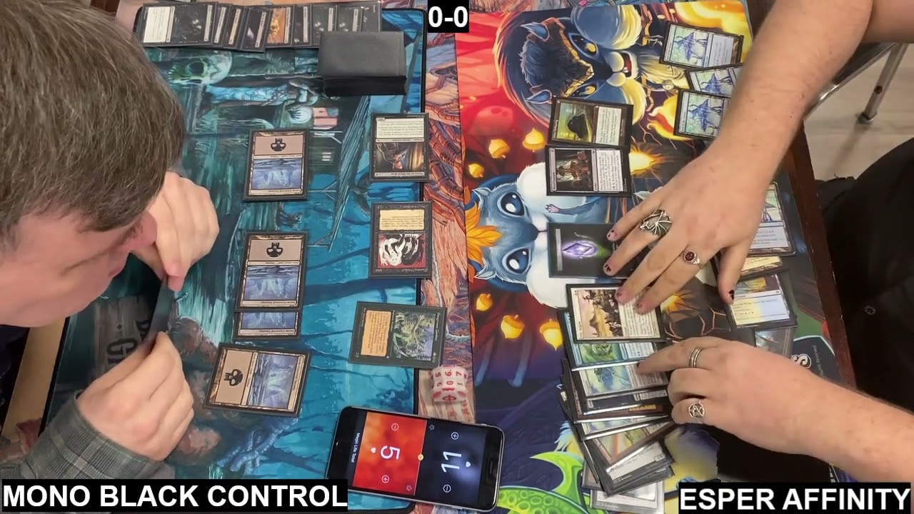 Pauper  - Mono Black Control Vs Esper Affinity