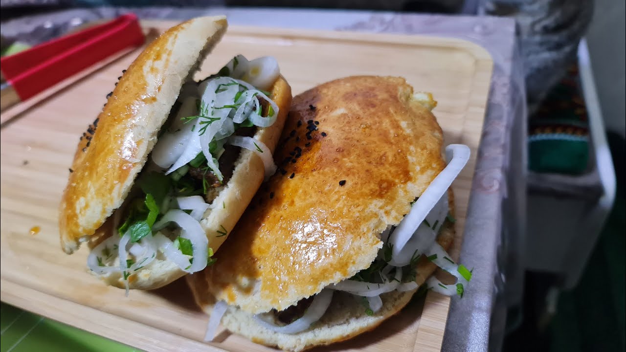 Lazzatli NON KABOB🍔🍔/Кебаб в мягком хлебе, сочный и ароматный🍔🍔