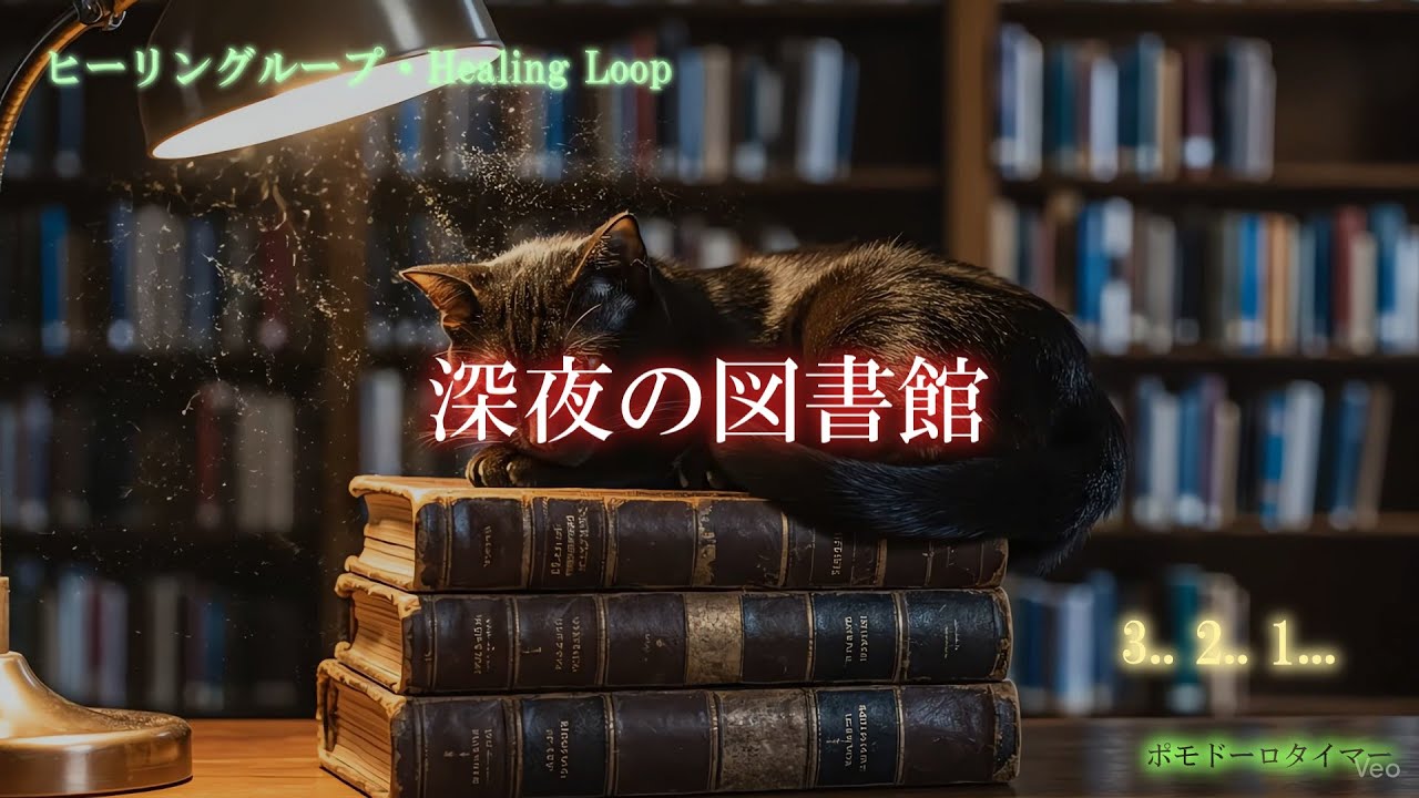 【ヒーリング ループ/Healing Loop】深夜の図書館 — シンセパッドで集中 癒し うっとり 夢音安眠 森撫心寝 瞑想快楽 BGM MV
