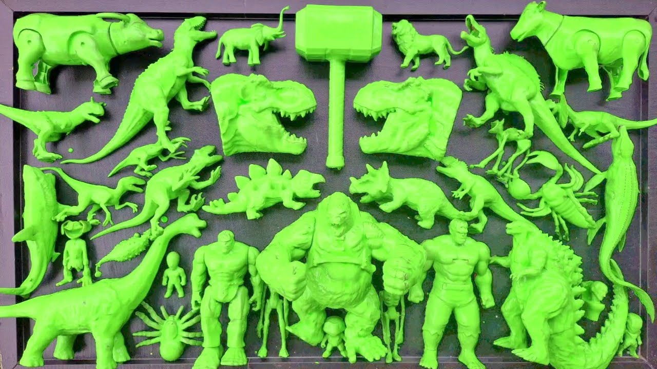 Dinosaurus Jurassic World Dominion: T-rex, Brachiosaurus, Catnap, King Kong, Godzilla, Skibidi