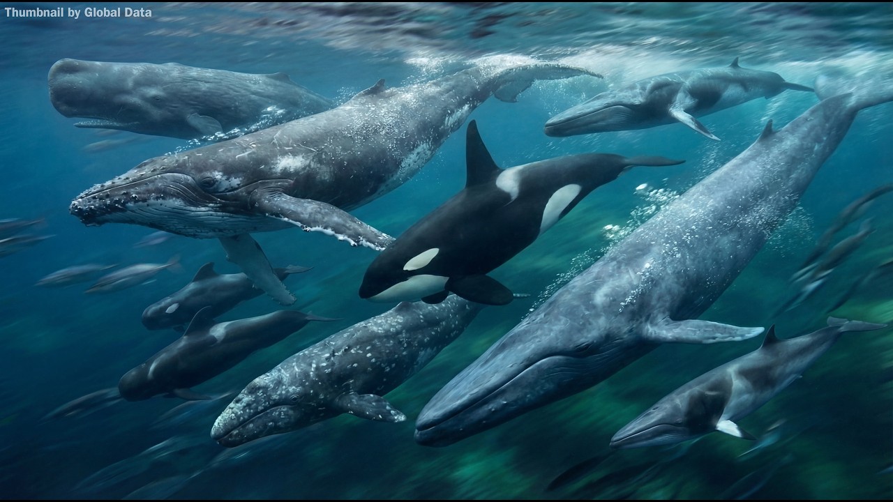 Fastest Whales Speed Comparison (3D Animation)