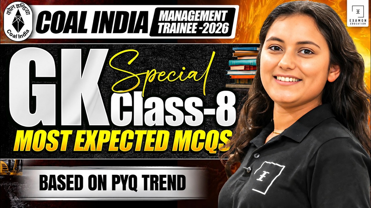 Coal India Recruitment 2026 | GK Special Class 8 | Most Expected MCQs PYQ Trend