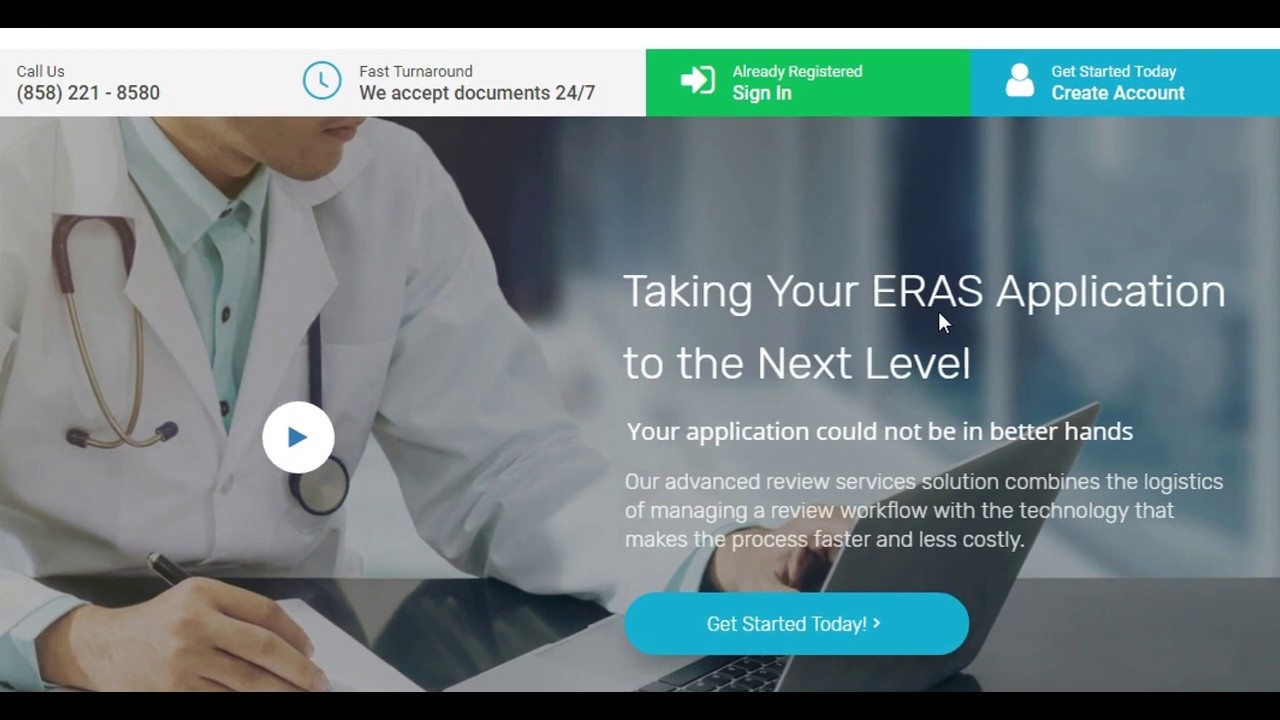ERAS Application Editing, Optimization, & Review - Residency Experts System Demo