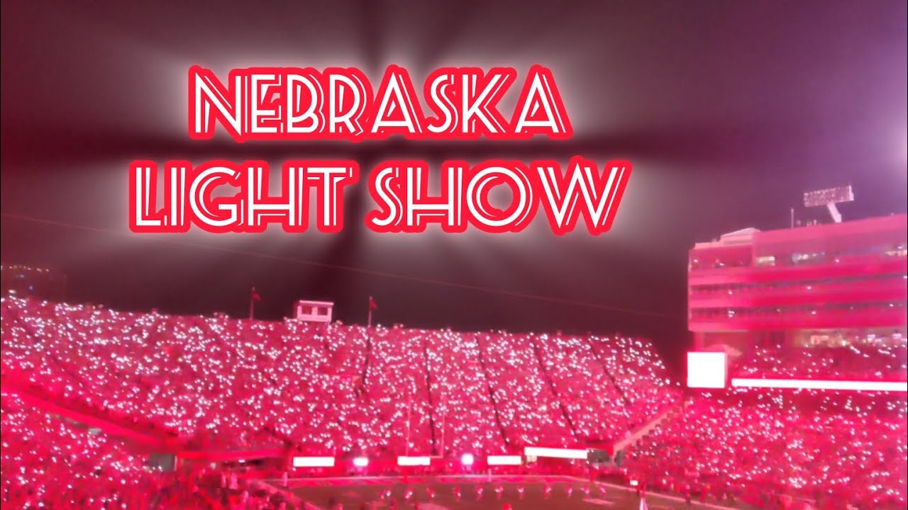 Nebraska lights, fire & drone show vs Akron 9/6/25 🔥