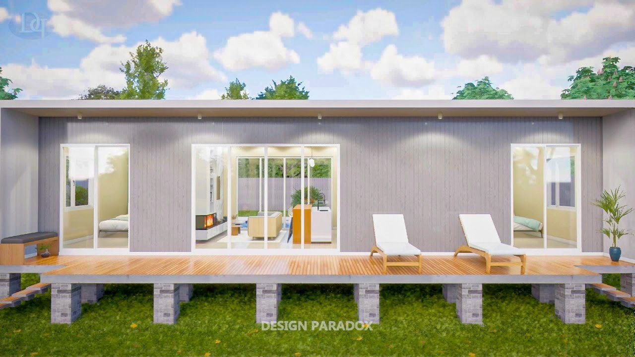 Compact & Stylish Tiny Home Ideas | 5 x 13 Meter Modern Container House Design #home #housedesign