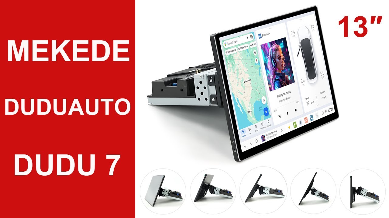 DUDUAUTO DUDU7 13 inch 1 Din Rotatable Screen Officially Released. Unboxing Video