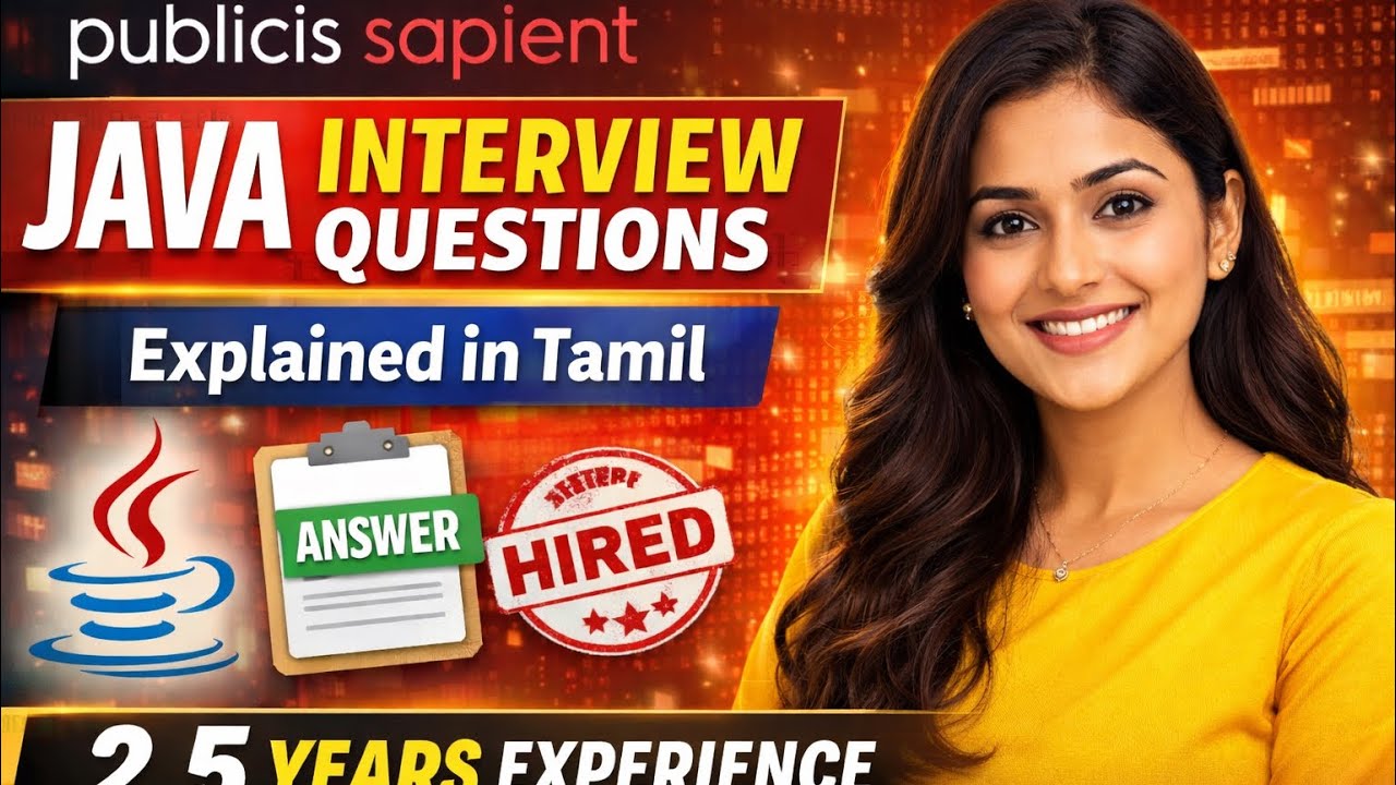 Publicis Sapient Java Interview Questions | 2.5 years experience | Real interview Q&A in Tamil