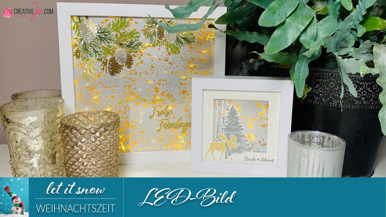 let it snow - Weihnachtszeit - Tag 13: LED-Bild