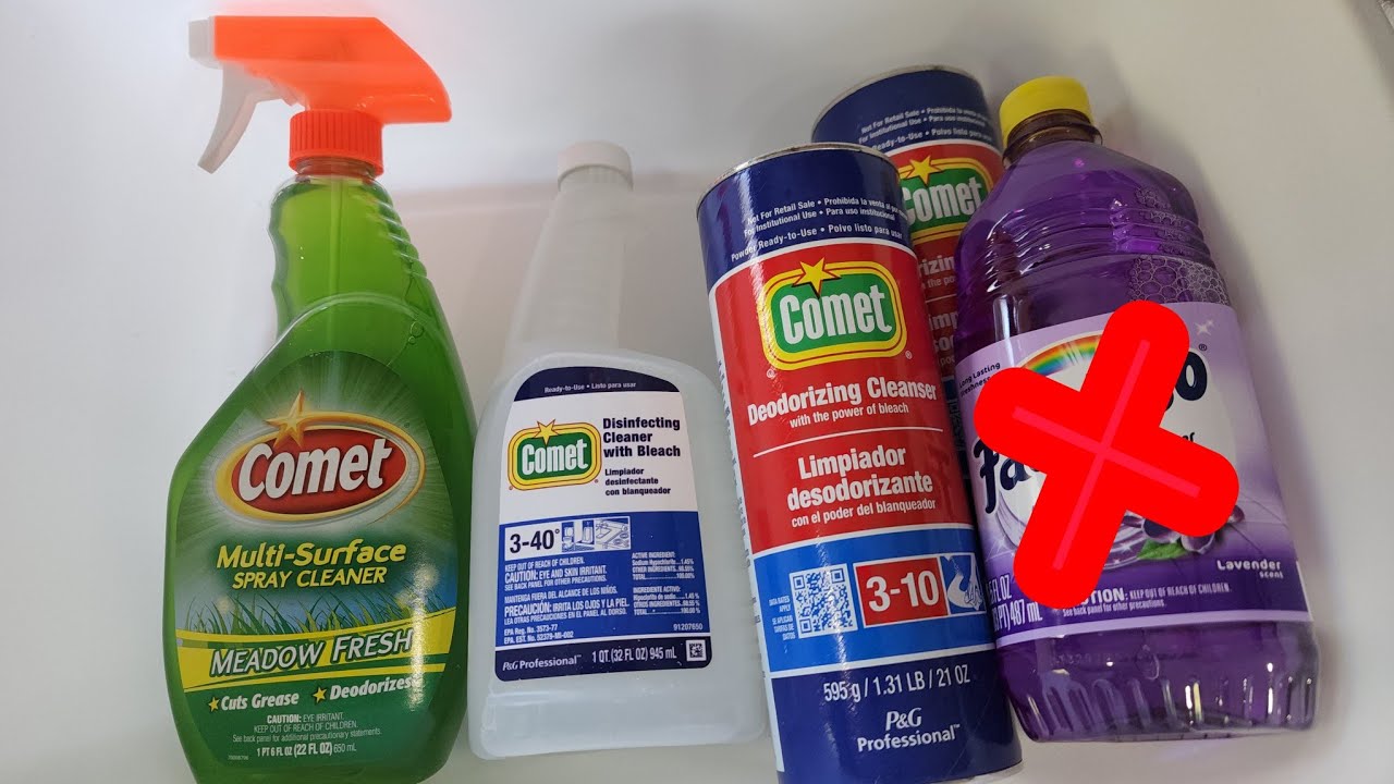 ASMR Comet Meadow Fresh + Comet Liquid Bleach Cleaner | Sponge Squeezing