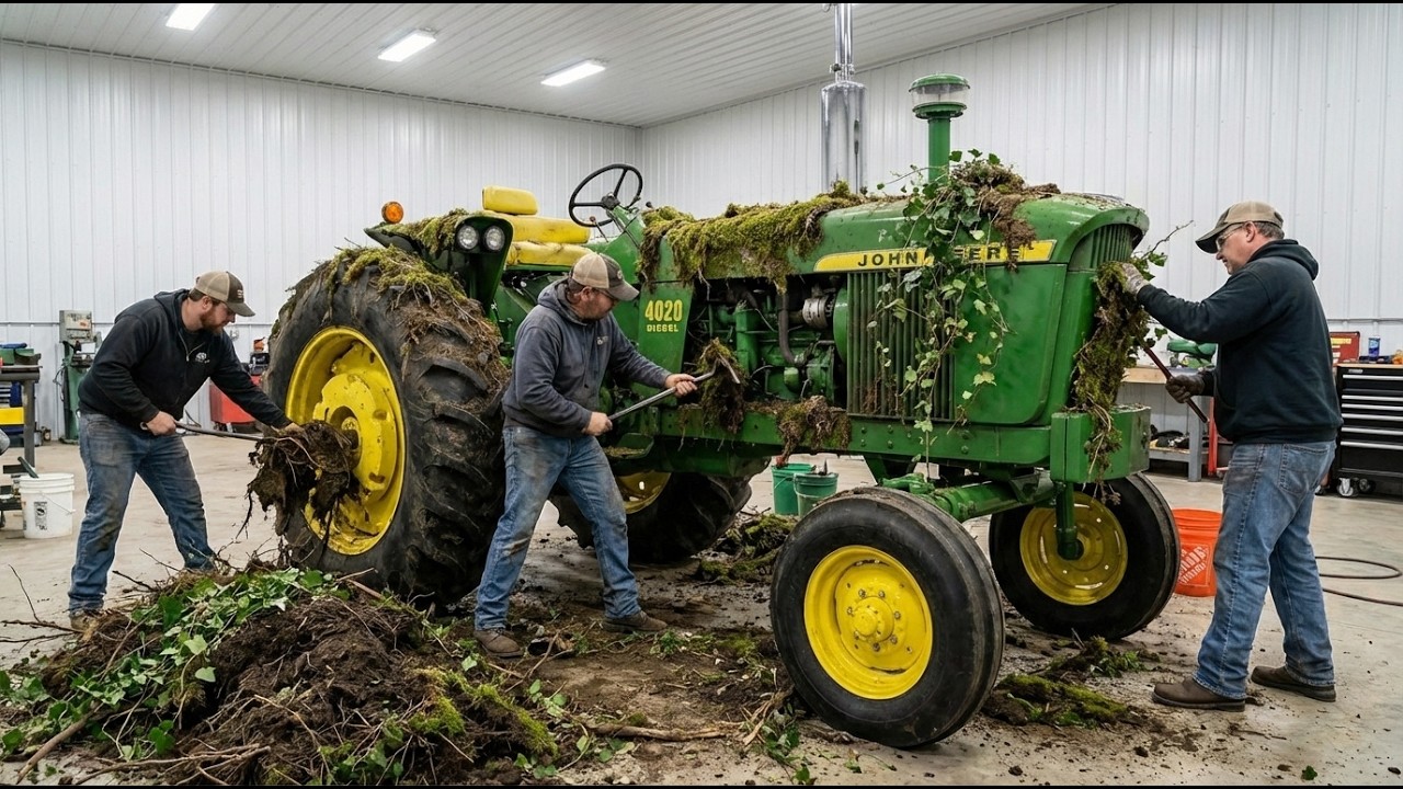 John Deere 4020 de 1964 Atrapado Dentro de un Árbol por Décadas — Resurrección Total