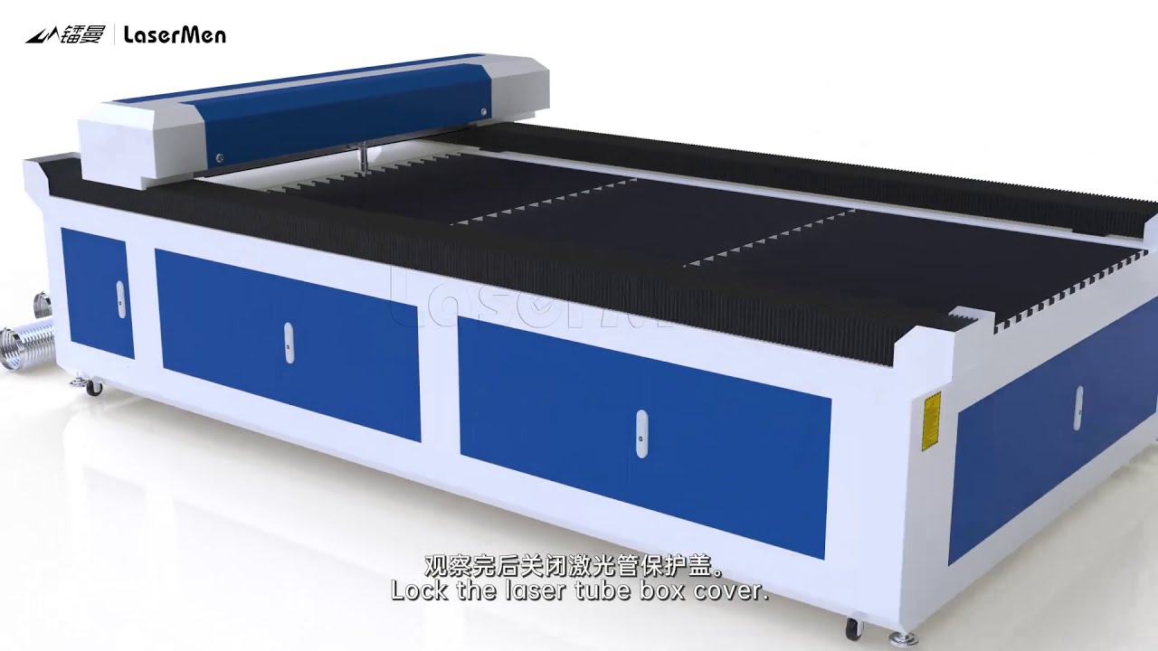 LM-1325 Nonmetal laser cutting engraving machine installation video