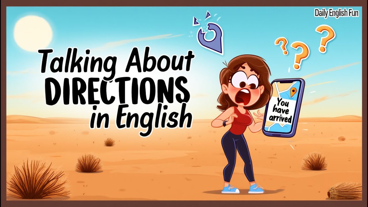 How to Talk About Directions in English 🧭➡️  English Listening Practice for Beginners