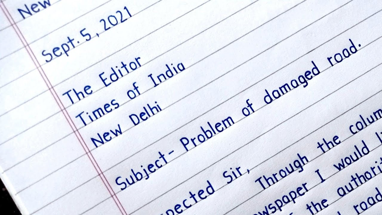 Letter to editor | writing a letter to the editor