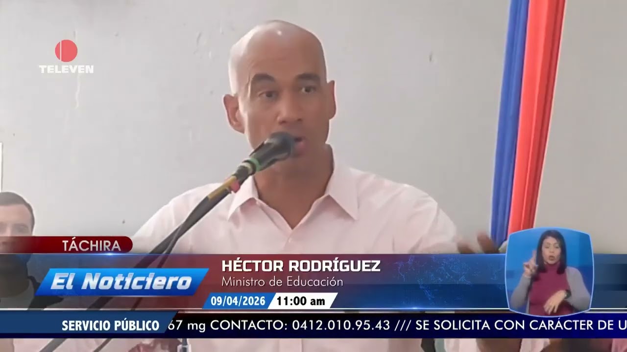 H&eacute;ctor Rodr&iacute;guez prometi&oacute; mejorar salarios a los docentes - El Noticiero emisi&oacute;n meridiana 10/04/26