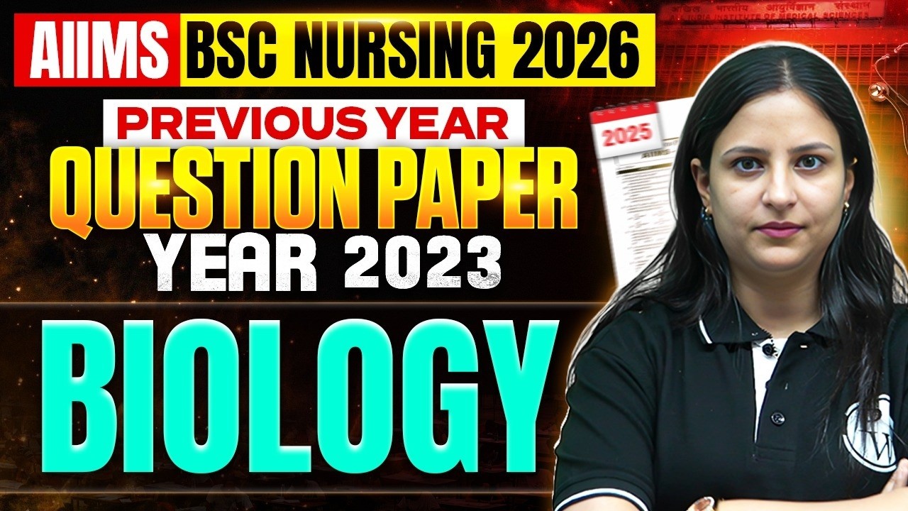 AIIMS BSc Nursing Previous Year Question Paper 2023 Biology | Aiims Bsc nursing preparation 2026