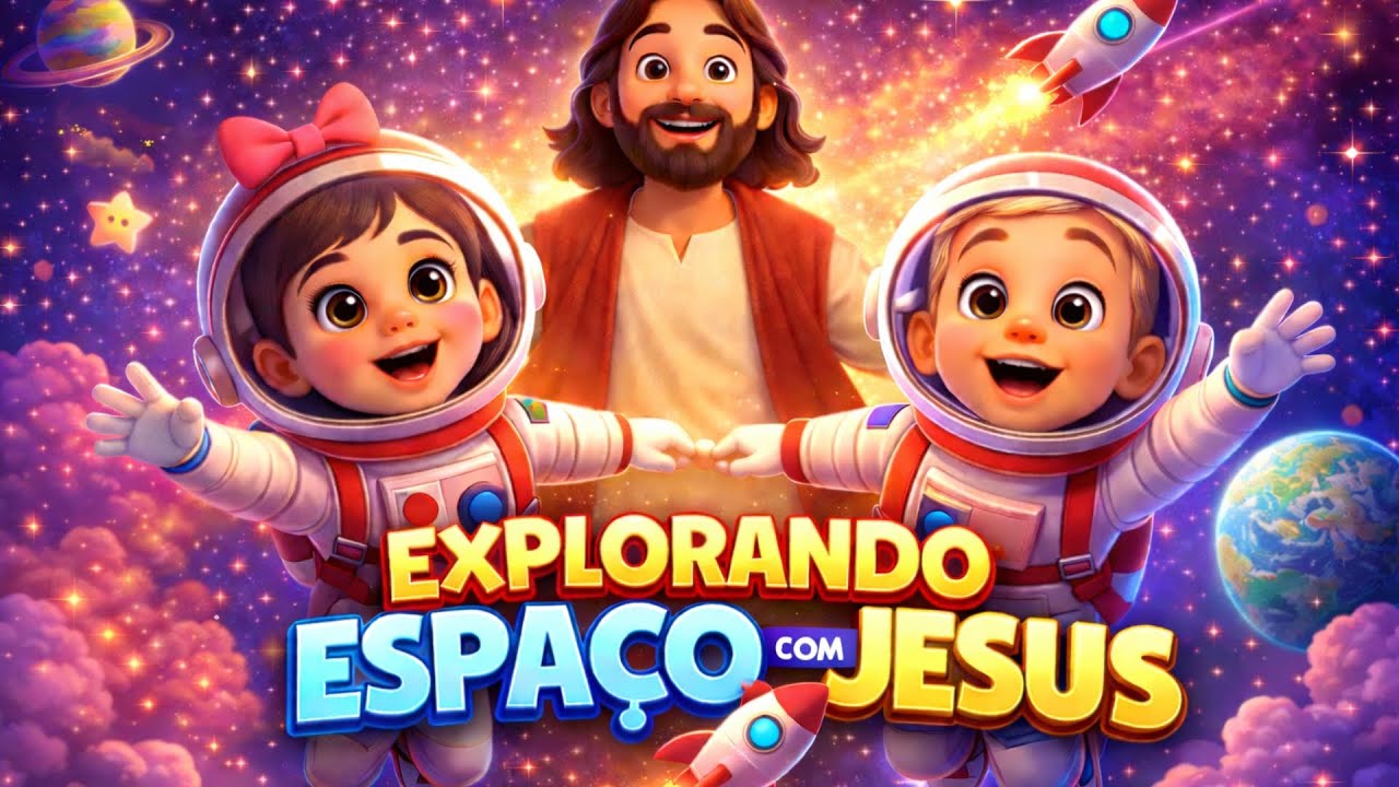 EXPLORANDO O ESPAÇO COM JESUS 🚀🌟 | MÚSICA INFANTIL CRISTÃ | DESENHO ANIMADO