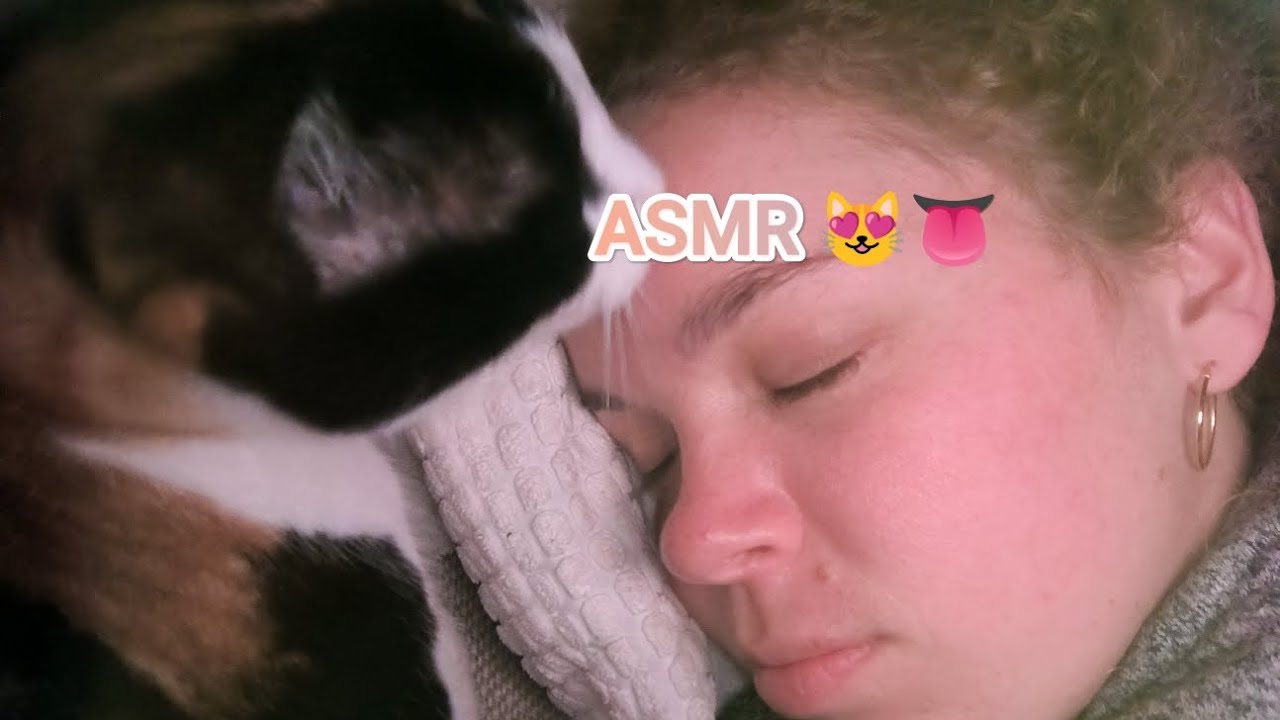 ASMR cat liking my face for 4 min ~ #upcloseandpersonal #notalking 😻👅