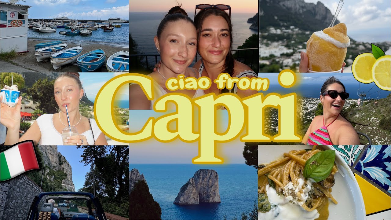 our unforgettable days in CAPRI 🍋⛰️💙 Monte Solaro chairlifts, exploring the island, and moreeee 🫶🏻