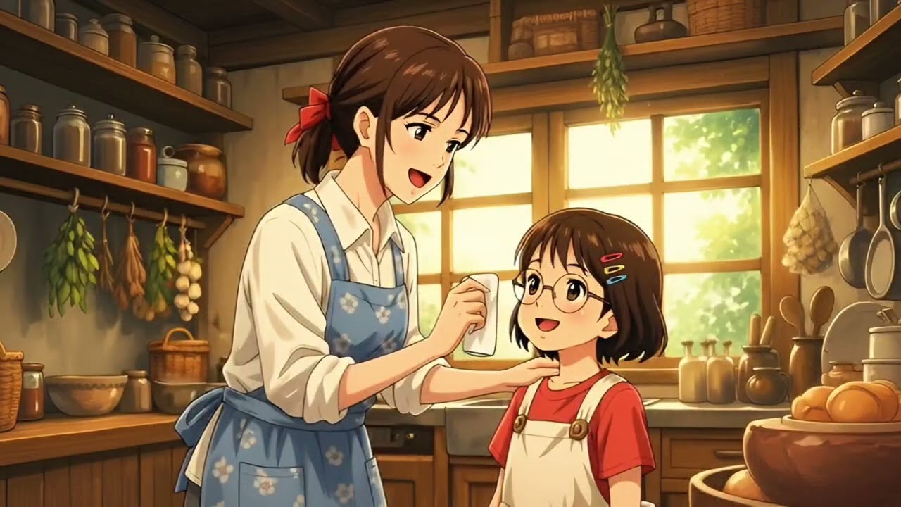 A Rainy Day in the Village 🌧️ | Two Sisters Cooking Together | Ghibli-Style Animation