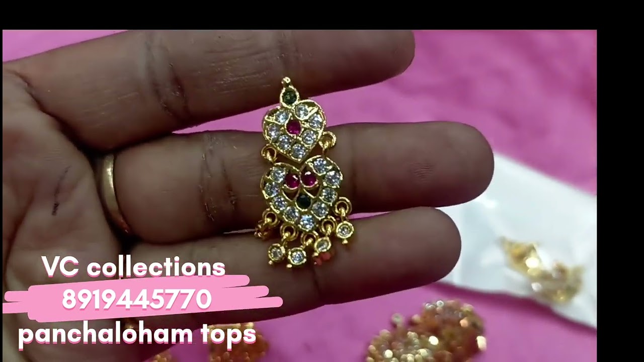 #impon tops #panchaloham earrings #one gram gold #microplated#gurentee