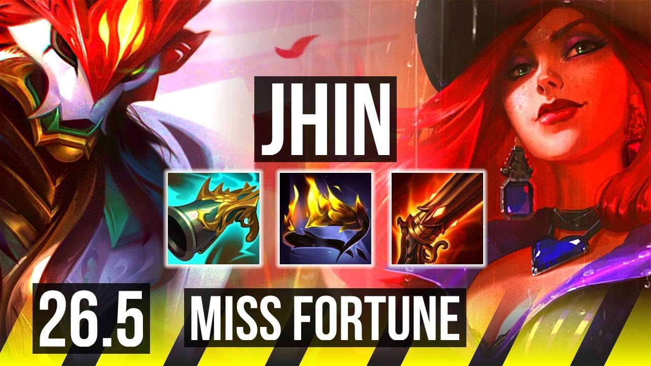 JHIN & Mel vs MISS FORTUNE & Thresh (ADC) | 46K damage | KR Master | 26.5