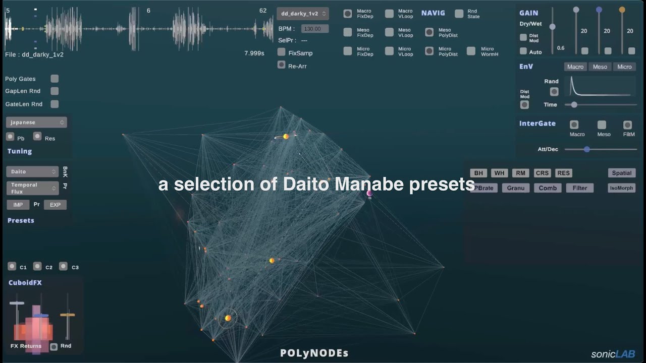 Daito Manabe, PolyNodes presets.
