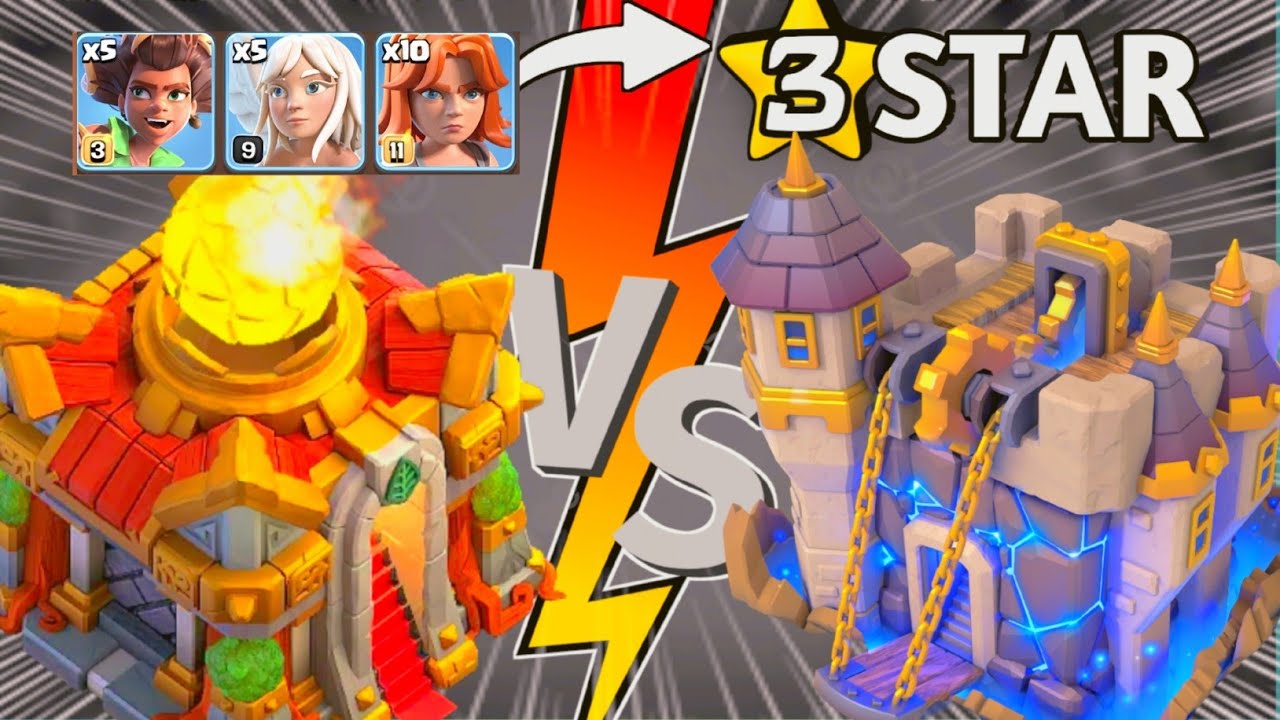Easy Th16 vs Th18 Attack 3 star in CWL || Best Army Th 16 After Update !! 
