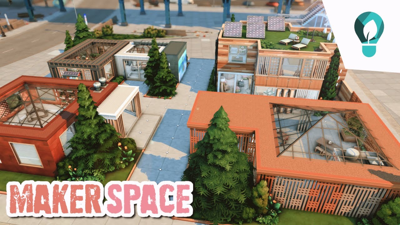 SPRUCEWOOD MAKER SPACE 🛠️ Rebuild Evergreen Harbor || The Sims 4: Speed Build (No CC)