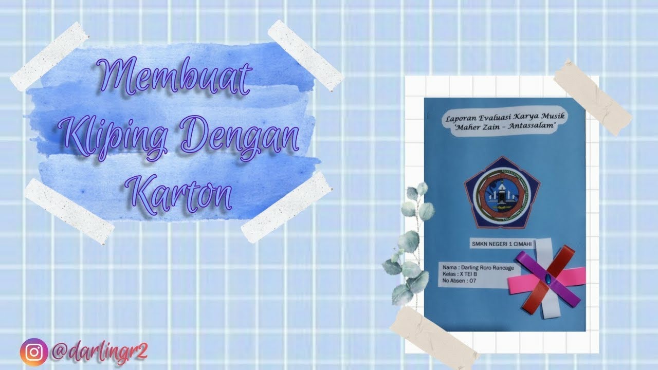 Membuat Kliping dengan Karton