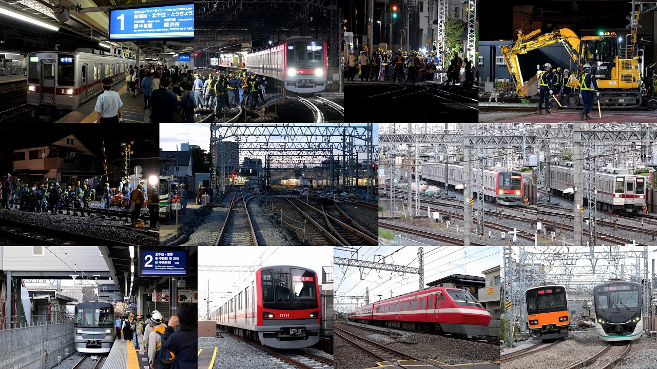 【上り仮設ホームへ切替！春日部駅高架化工事】2024年5月11日～12日 春日部駅 旧1番線最終列車・切替工事の様子・試運転・新2番線初列車 仮上り線の様子等【4K】
