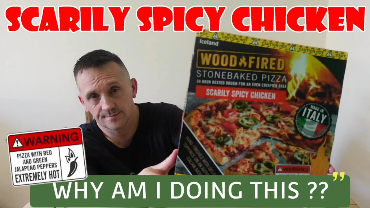 Iceland Scarily Spicy Chicken Pizza Eating Challenge ... Oh No!!