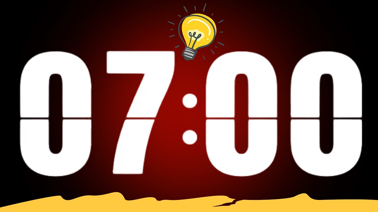 7 Minute Timer ⏰ | Countdown Timer for Workouts, Study, Meditation & Cooking