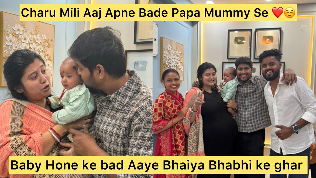 Charu aaj Mili Apne Bade Papa Mummy se ☺️❤️|| #aryanrj #mampirahul #kolkata 