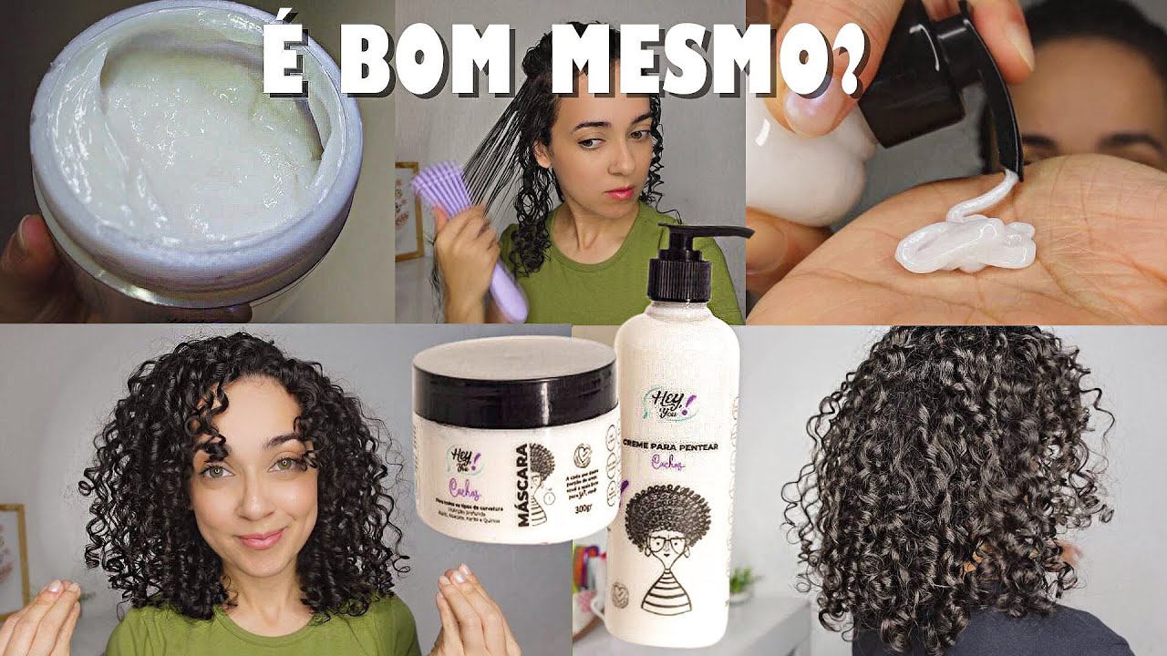 TESTEI HEY YOU CACHOS - MÁSCARA E CREME PARA PENTEAR | Oeslanhiny Nunes