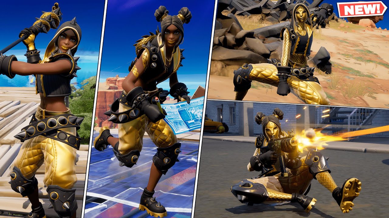 *NEW* Fortnite GOLDENBANE GUARDIAN PACK GAMEPLAY ! (Luxe Remix Skin)