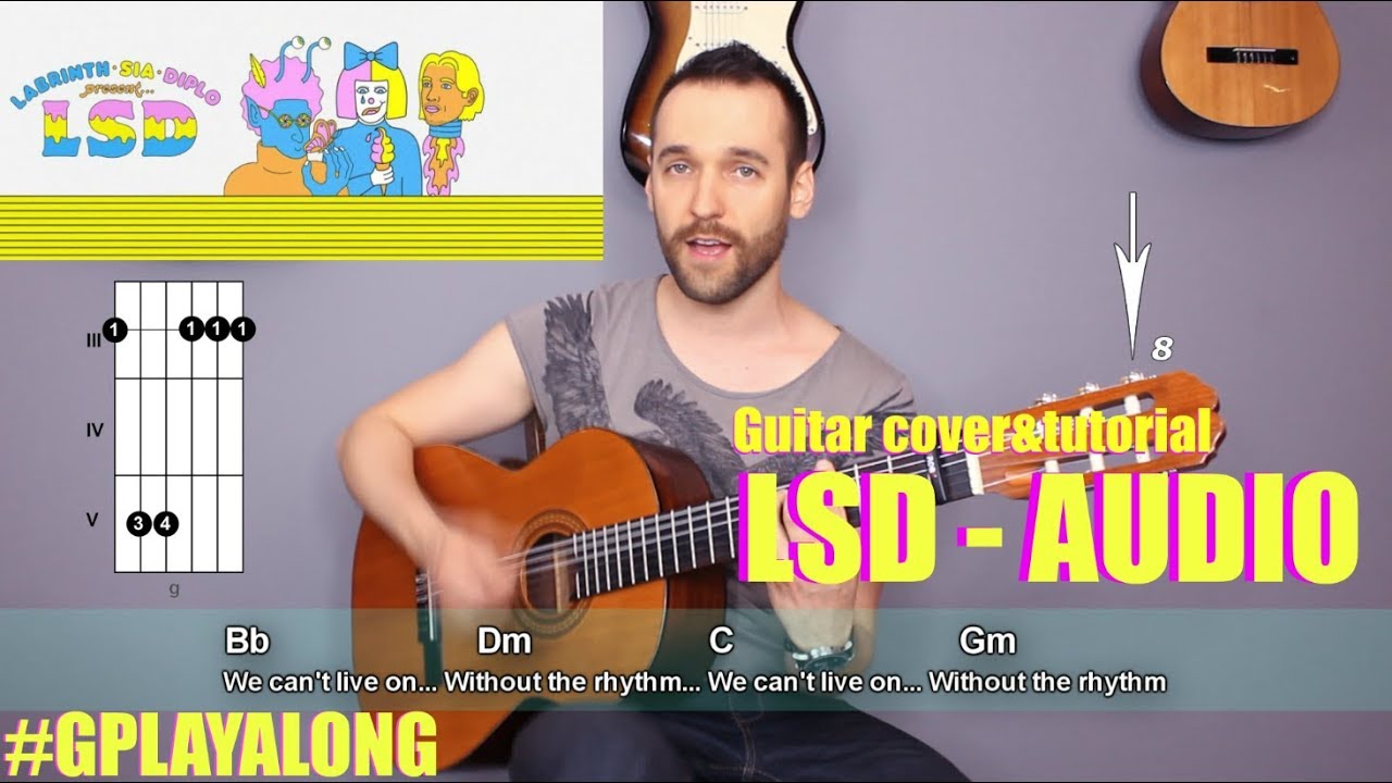 LSD - Audio Guitar Cover Tutorial (lyrics|chords|MusicSheet)