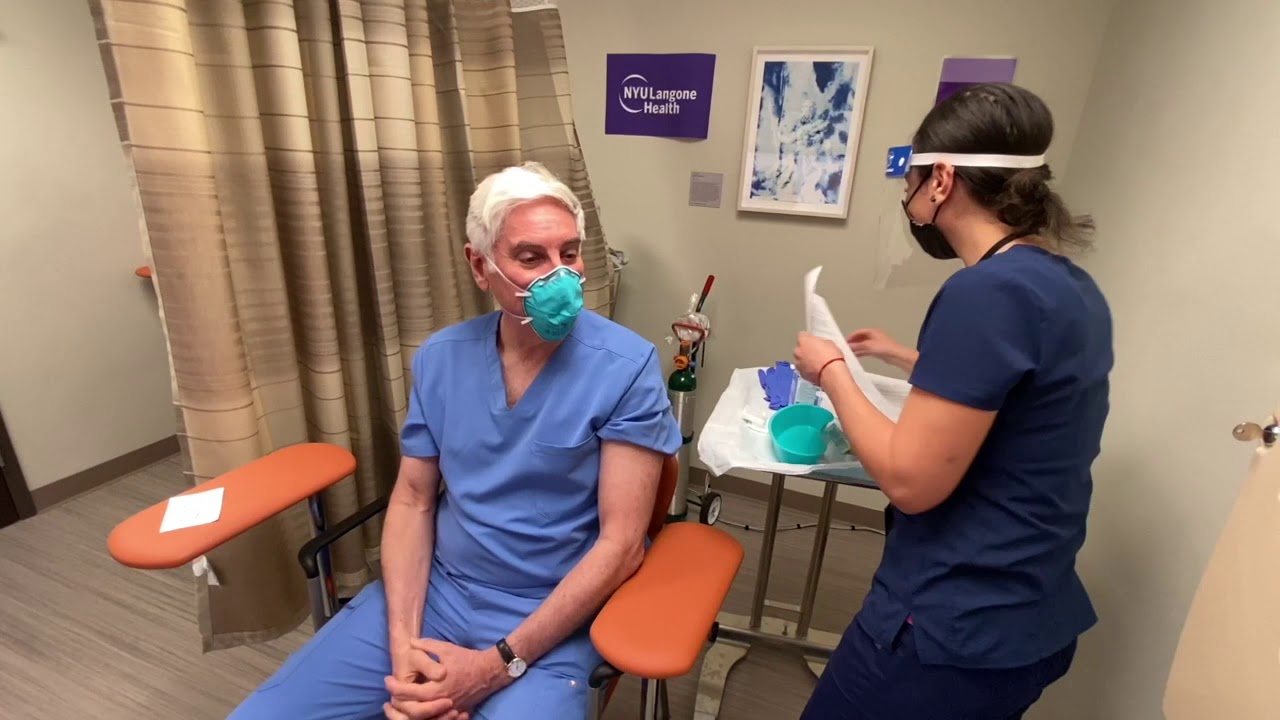 January 13, 2021: Dr. Jon LaPook gets second dose of Pfizer vaccine against Covid-19
