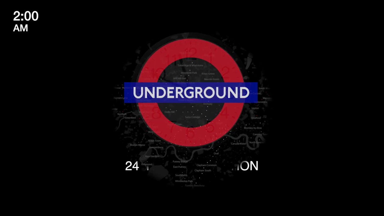 London Underground - 24 Hour Time-lapse Animation