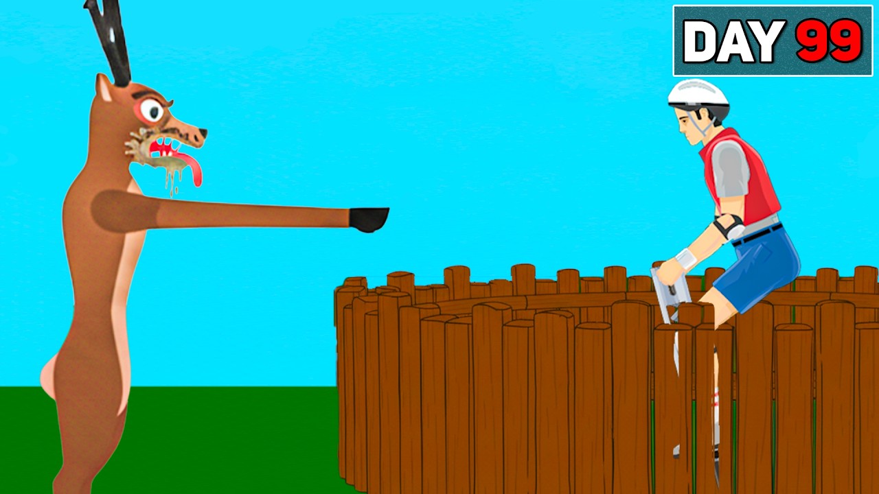 I survived 99 nights in the forest but it’s Happy Wheels