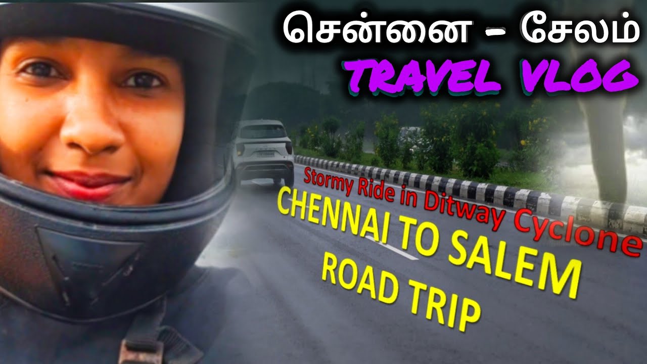 Chennai to Salem Road Trip | 🏍️ Riding in DITWAH Cyclone 🌪️ | Breakfast at Jayavilas @VibeWithNithii