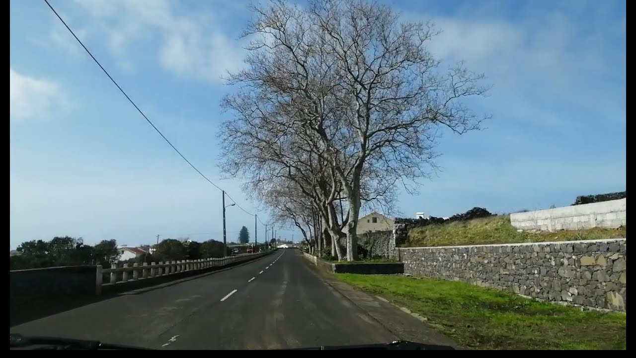 Driving around of Santa Maria, Azores Island, Portugal