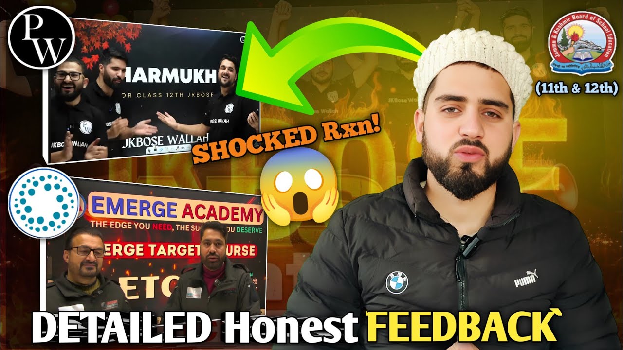 Detailed Honest💯 FEEDBACK of 'HARMUKH BATCH' & 'EmergeAcademyCourse' 🤗 #12th #11th #10th #jkbose