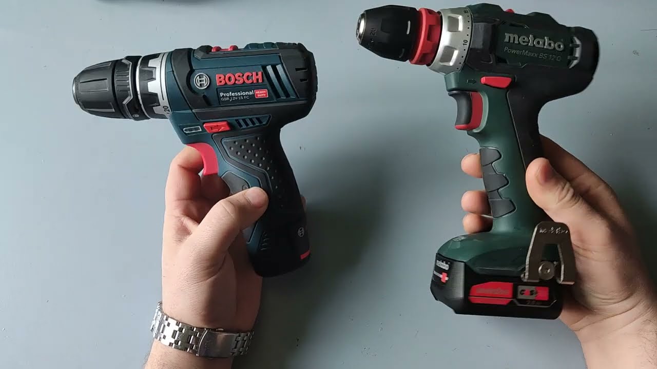 Порівняння шуруповертів з знімними патронами Bosch vs Metabo
