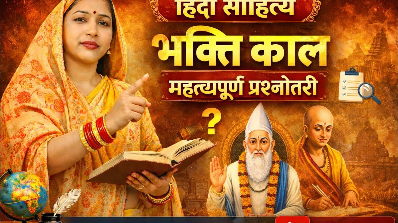 हिंदी साहित्य भक्ति काल | महत्वपूर्ण प्रश्नोत्तरी | TGT PGT LT Grade | One Shot Revision